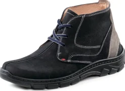 Discount BADER Schnür-Boot aus Nubukleder MARINE-TAUPE