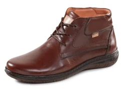 Outlet BADER Schnür-Boots aus schattiertem Rind-Nappaleder BRAUN