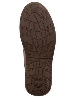Outlet BADER Schnür-Boots aus schattiertem Rind-Nappaleder BRAUN