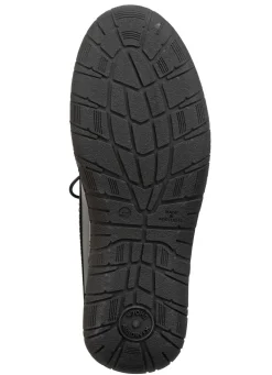 Hot BADER Schnür-Boots aus schattiertem Rind-Nappaleder SCHWARZ