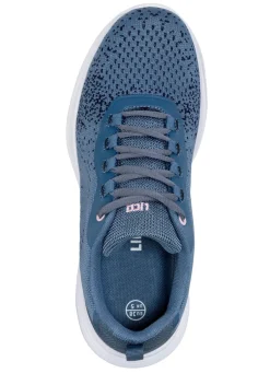 Best BADER Schnür-Sneaker aus effektvoll strukturiertem Textilmaterial JEANSBLAU