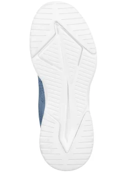 Best BADER Schnür-Sneaker aus effektvoll strukturiertem Textilmaterial JEANSBLAU