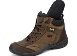 Hot BADER Schnür-Stiefelette in interessanter Farbkombination TABAK-SCHOKO