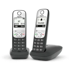 New BADER Schnurloses Telefon Gigaset A690 Duo SCHWARZ