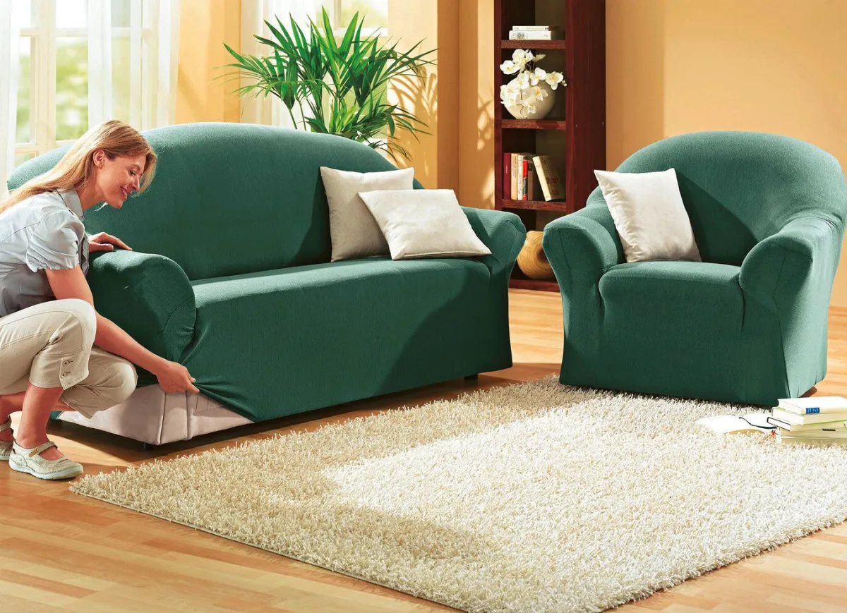 Discount BADER Schützende Stretchbezüge für Sessel und Sofa TANNE