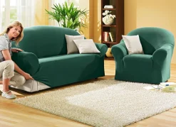 Discount BADER Schützende Stretchbezüge für Sessel und Sofa TANNE