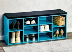 Clearance BADER Schuhbank mit Sitzkissen BLAU