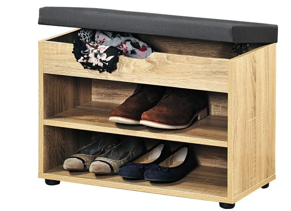 Discount BADER Schuhbank mit Sitzkissen EICHE SONOMA