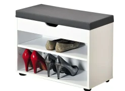 Best BADER Schuhbank mit Sitzkissen WEISS