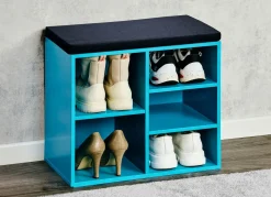 Best BADER Schuhbank mit Sitzkissen BLAU
