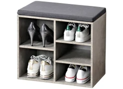 Hot BADER Schuhbank mit Sitzkissen BETON