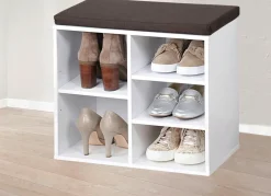 Clearance BADER Schuhbank mit Sitzkissen WEISS