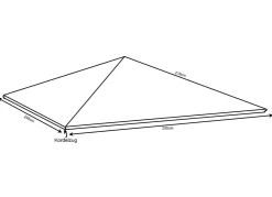 Sale BADER Schutzhaube als Winterabdeckung für Hardtop-Pavillon BEIGE-GRAU