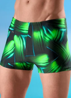 Best SCHWAB Badehose in höherer Kastenform SCHWARZ-GRÜN