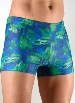 Best SCHWAB Badehose in höherer Kastenform BLAU-GRÜN