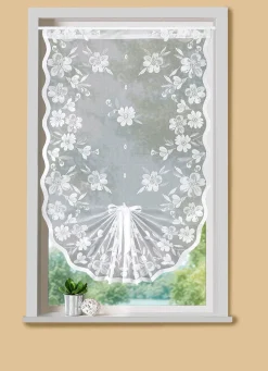 BADER Schwalbenschwanz Blumenranke mit Stangendurchzug WEISS