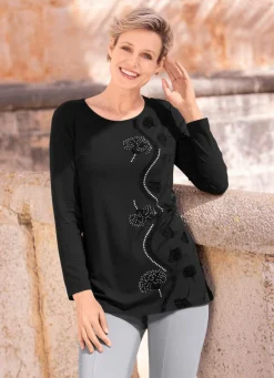 New BADER es Shirt mit Flockdruck SCHWARZ