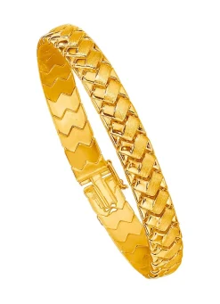 Sale BADER Schweres Armband in Geflecht-Optik mit Kastenschloss