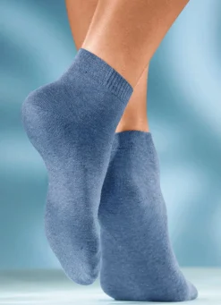Best BADER Sechserpack Socken in verschiedenen Farbstellungen 3x JEANSTÖNE, 3X BEIGETÖNE
