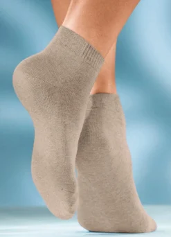 Best BADER Sechserpack Socken in verschiedenen Farbstellungen 3x JEANSTÖNE, 3X BEIGETÖNE