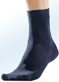 BADER Sechserpack Socken mit druckfreiem Softrand, uni und meliert