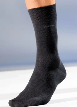Sale Cerruti 1881 Sechserpack Socken mit gedoppeltem Komfortbund 3X SCHWARZ, 3X ANTHRAZIT MELIERT