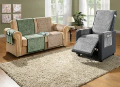 Outlet BADER Sessel-,Couch- und Armlehnenschoner mit Anti-Rutsch-Beschichtung BRAUN