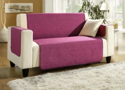 Discount BADER Sessel-,Couch- und Armlehnenschoner mit Bandeinfassung WEINROT