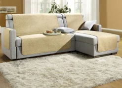 BADER Sessel-,Couch- und Armlehnenschoner mit Bandeinfassung BEIGE