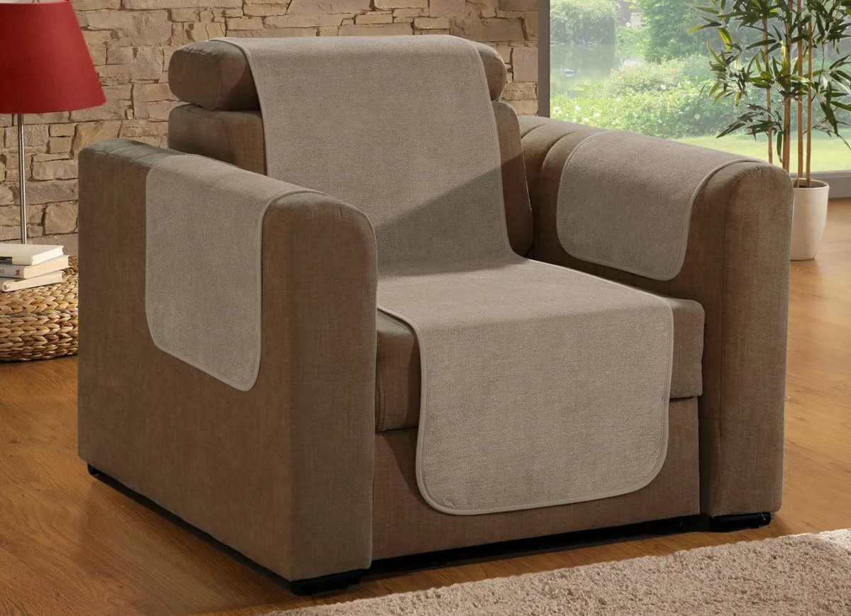 Best BADER Sessel- und Sofaschoner mit Fleckschutz und Anti-Rutsch-Beschichtung NATUR