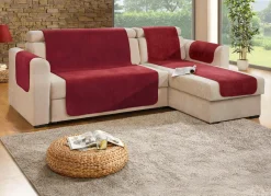 New BADER Sessel- und Sofaschoner mit Fleckschutz und Anti-Rutsch-Beschichtung ROT