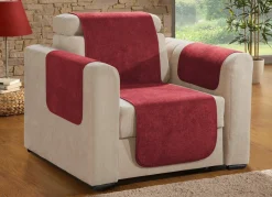 New BADER Sessel- und Sofaschoner mit Fleckschutz und Anti-Rutsch-Beschichtung ROT