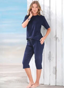 Best BADER Set: Shirt + Hose, Frottierstretch marine