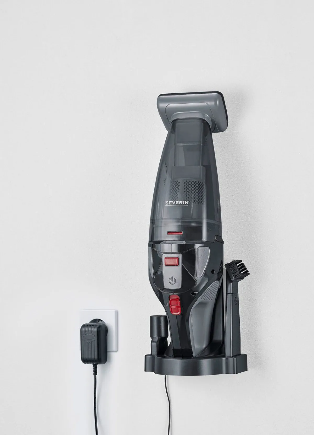 Hot SEVERIN HV7147 2-in-1 Akku-Handstaubsauger GRAU-ROT-SCHWARZ