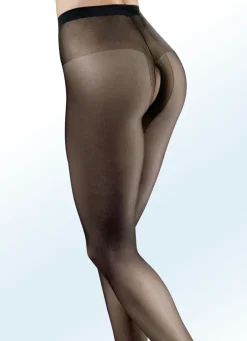 BADER Sexy Dreierpack Strumpfhosen mit offenem Schritt HAUT