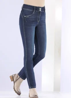 Discount BADER Shaping-Jeans in 4-Pocket-Form DUNKELBLAU