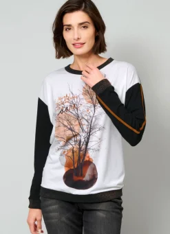 Sale BADER Shirt ECRU-BRAUN-SCHWARZ