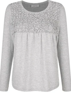 Clearance BADER Shirt GRAU MELIERT