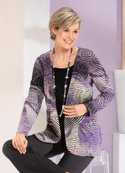 Online BADER Shirt in Jacken-Optik ECRU-LILA-SCHWARZ