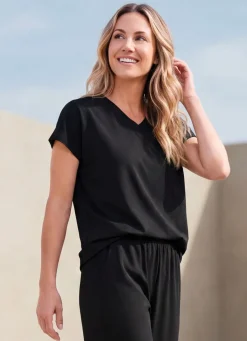 Hot KLAUS MODELLE MADE IN GERMANY Shirt in legerer Form SCHWARZ