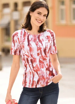Clearance BADER Shirt mit Alloverdruck WEISS-HUMMER