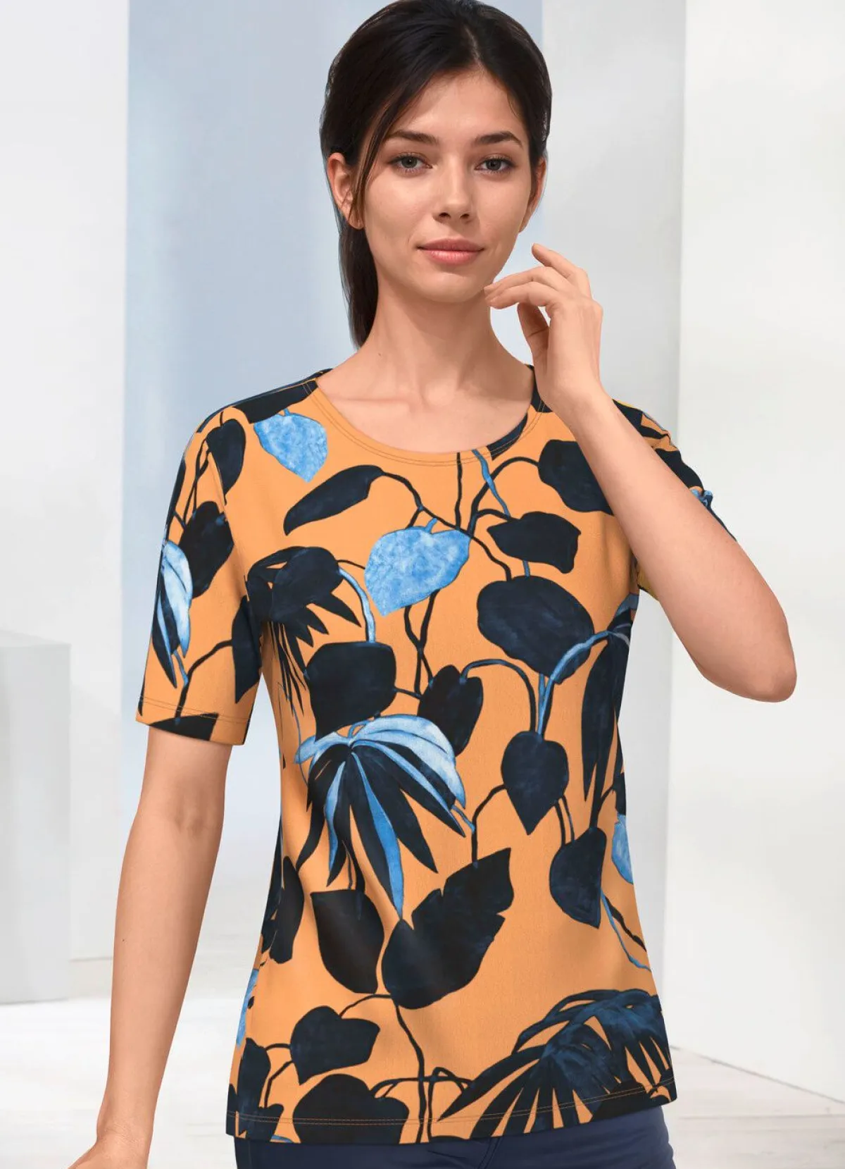 Best KLAUS MODELLE MADE IN GERMANY hirt it Aover-Druck OCKERGELB-MARINE-BLEU