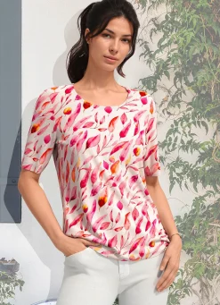 Discount KLAUS MODELLE MADE IN GERMANY Shirt mit Allover-Druck PINK-ROSÉ-ORANGE