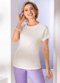 Best BADER Shirt mit angesetzem Abschluss VANILLE