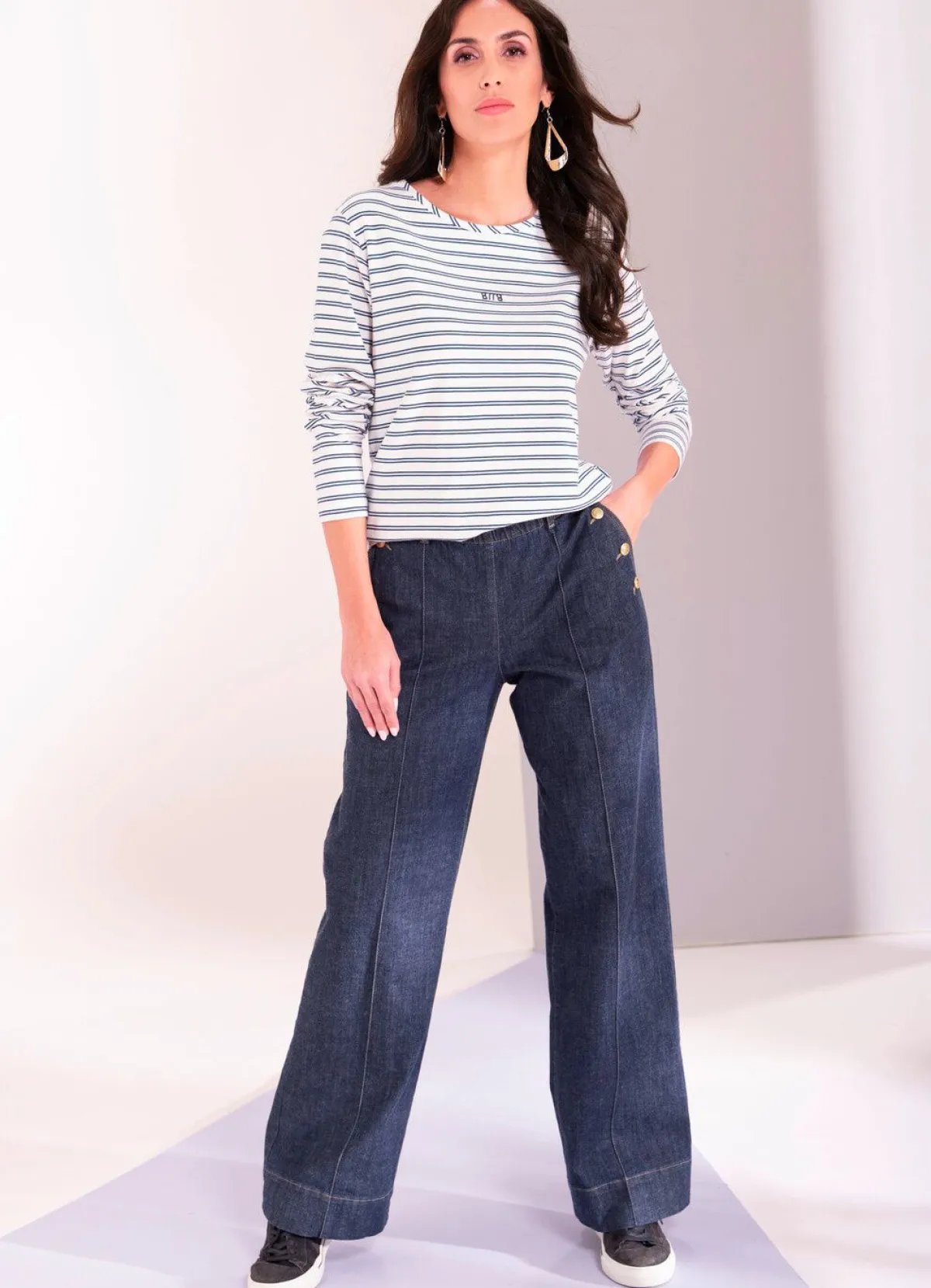 Online B/ANCA Shirt mit Baumwolle ECRU-MARINE