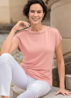 Clearance laurakent Shirt mit überschnittener Schulterpartie ROSENHOLZ