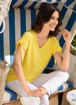 Clearance BADER Shirt mit Bindeband in 2 Farben GELB