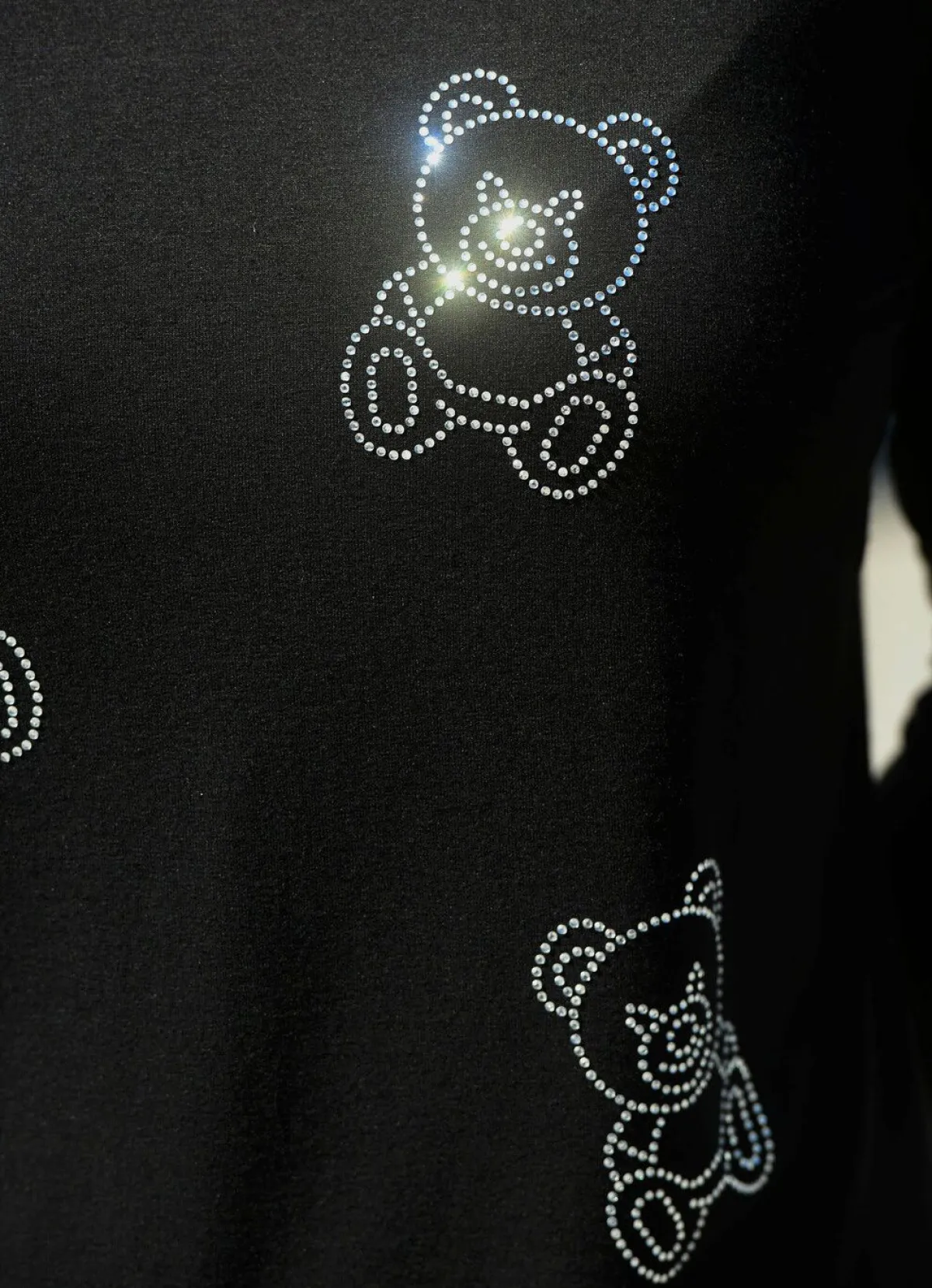 Best BADER Shirt mit Bärchen-Strasszier SCHWARZ
