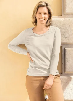 Outlet BADER Shirt mit charmanter Verarbeitung in 2 Farben SAND