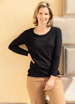 Best BADER Shirt mit charmanter Verarbeitung in 2 Farben SCHWARZ